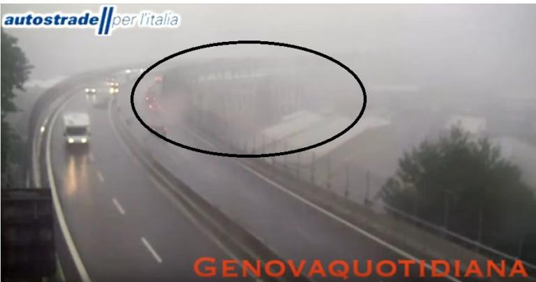 Il crollo del Ponte di Genova dalle videocamere di Autostrade | VIDEO
