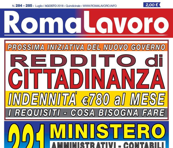 «La prossima iniziativa del governo», il giornale che annuncia il reddito di cittadinanza