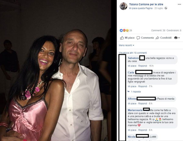Tiziana Cantone, la mamma e il post contro Sergio Di Palo