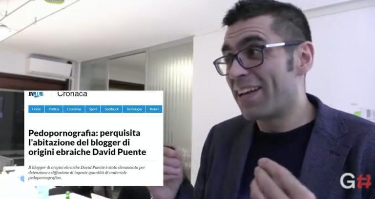 David Puente, torna la bufala della pedopornografia: stavolta c’è anche l’antisemitismo, con la grafica di Repubblica