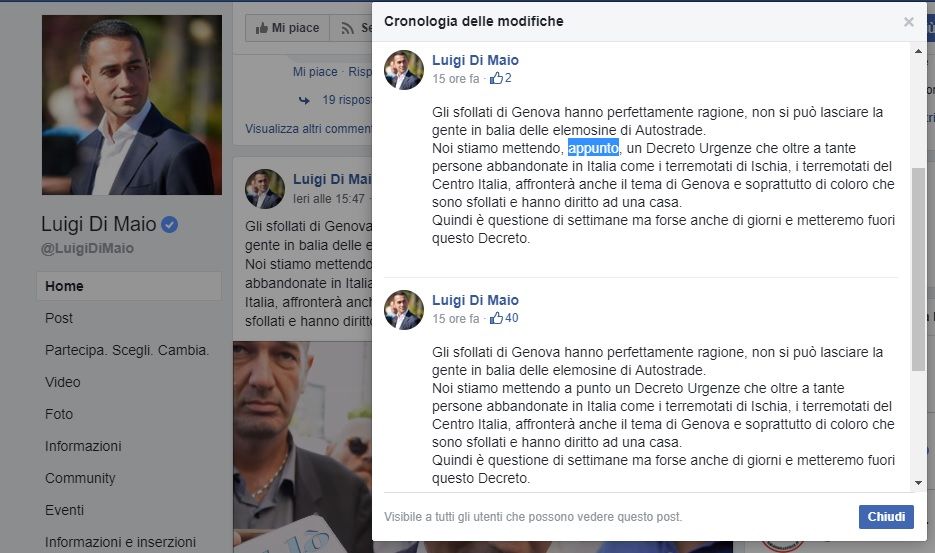 I problemi con l’italiano (e con Facebook) di Luigi di Maio article-post