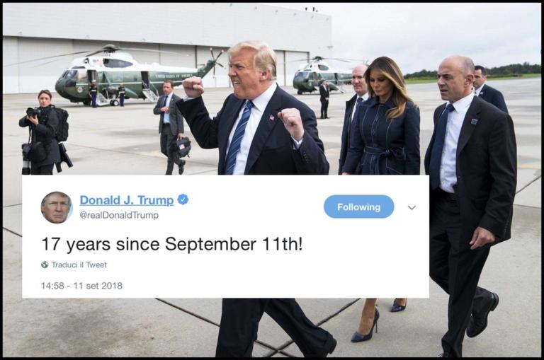 Donald Trump, quel freddo tweet sull’11 settembre e quell’immagine in cui esulta