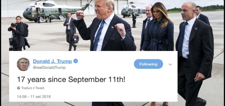 donald trump tweet 11 settembre