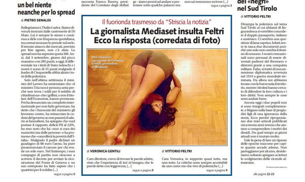 Libero pubblica le foto Instagram della giornalista Mediaset che ha offeso Feltri