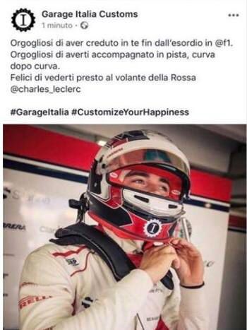 Ferrari: gaffe di Lapo Elkann che annuncia l’arrivo di Leclerc article-post