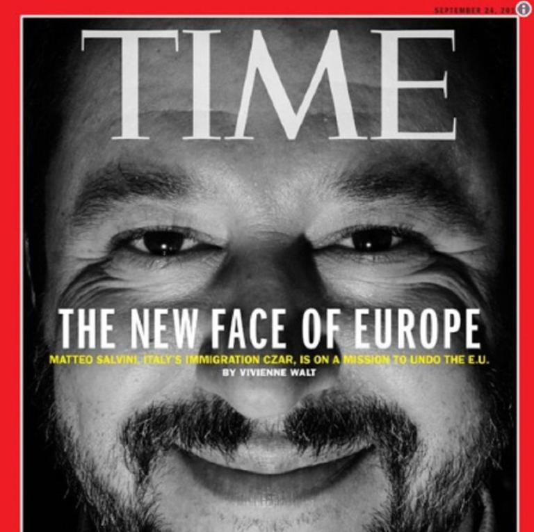 Matteo Salvini sul Time: “Il nuovo volto dell’Europa”