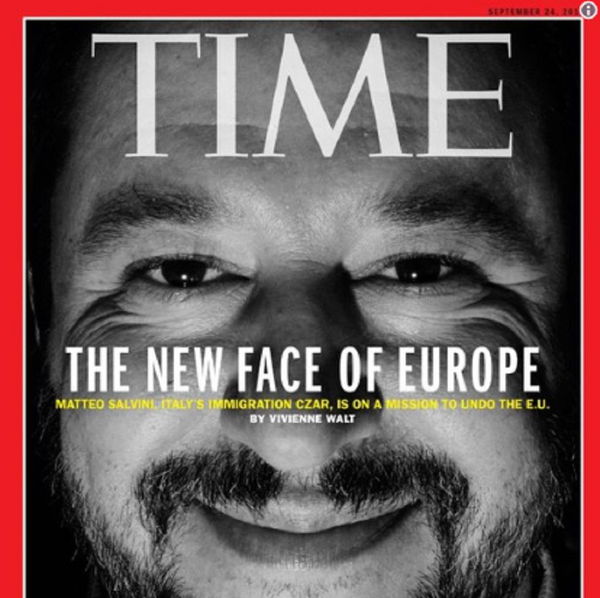 Matteo Salvini sul Time: “Il nuovo volto dell’Europa”