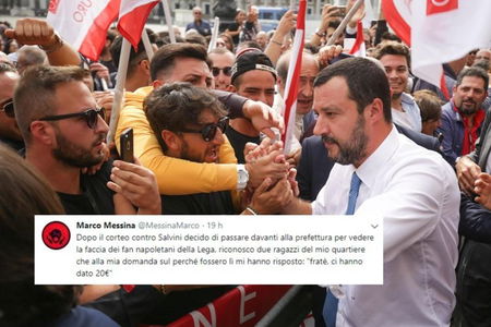 «Fratè, ci hanno dato 20 euro per manifestare a favore di Salvini» article-post