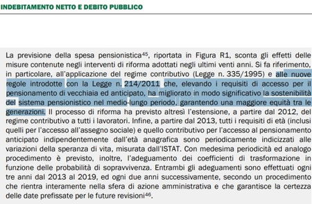 Sorpresa nel Def, viene elogiata la legge Fornero article-post