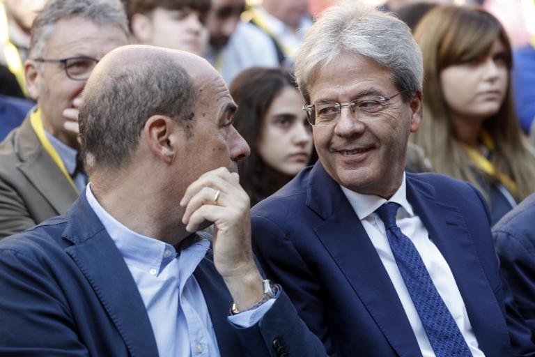 Gentiloni lancia Zingaretti alla segreteria del Pd: «Qui c’è speranza, il governo manda in fumo gli italiani»