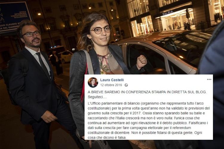 Laura Castelli e quel post del 2016 in cui difendeva le istituzioni ora attaccate dal M5S
