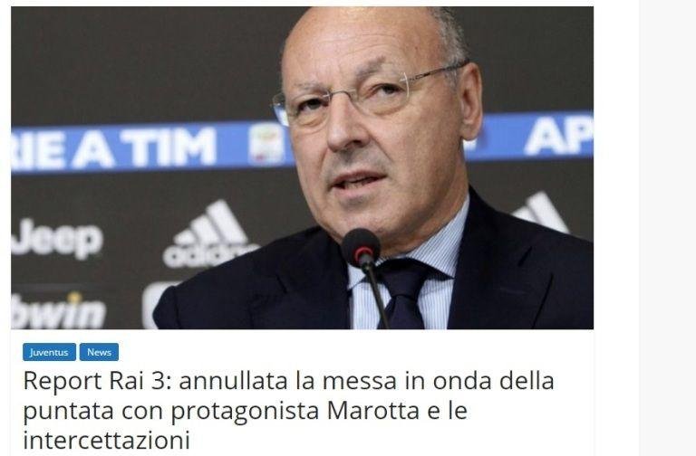 La fake news della Rai che ha annullato la puntata di Report sulla Juventus