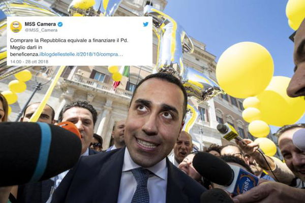 Il M5S dice che comprare Repubblica equivale a finanziare il Pd