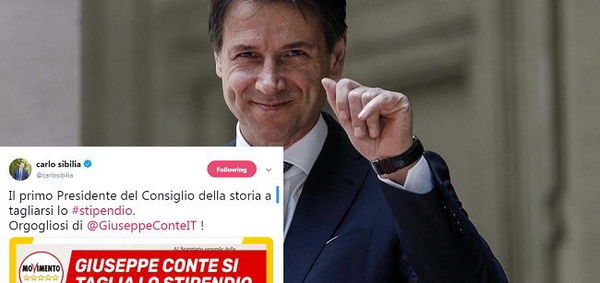 No, Carlo Sibilia: Conte non è il primo premier che si è tagliato lo stipendio