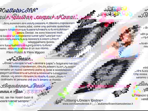 Denise Pipitone oggi compie 18 anni. I genitori: «Ti aspetteremo, sempre»