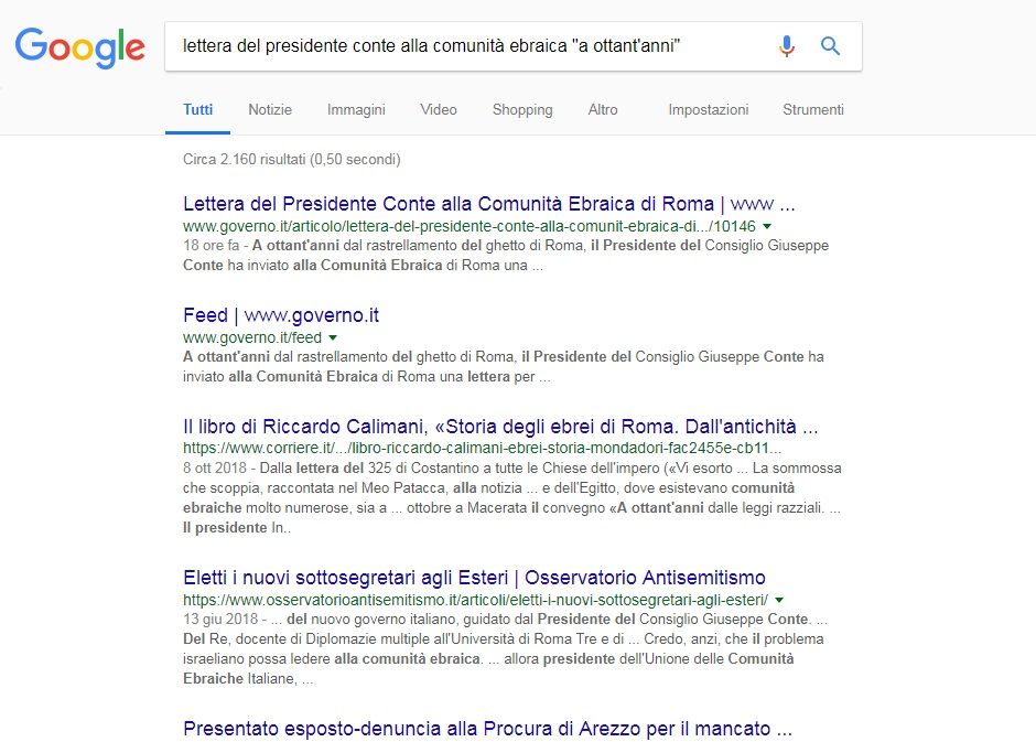 errore Giuseppe Conte