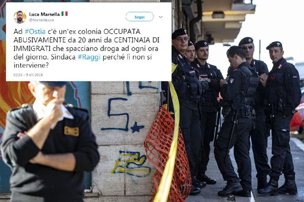Luca Marsella e il tweet dopo lo sgombero degli Spada a Ostia