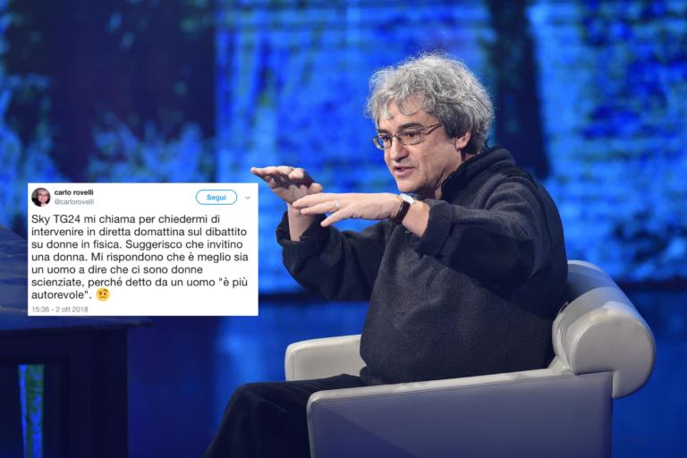 La pessima figura di TgSky24 con Carlo Rovelli: «Per parlare di donne nella fisica è più autorevole un uomo»