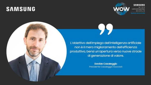Davide Casaleggio «testimonial» della Samsung