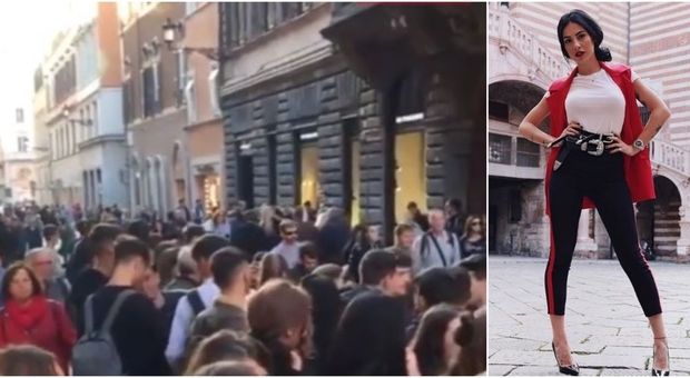 Il ciclone Giulia De Lellis si abbatte su Roma: bloccata via Condotti per la troppa gente accorsa a un suo evento article-post