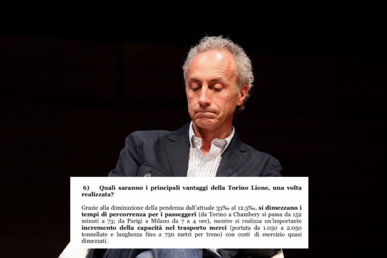 Il dossier sul Tav della Regione Piemonte e la versione di Travaglio sul «treno merci»