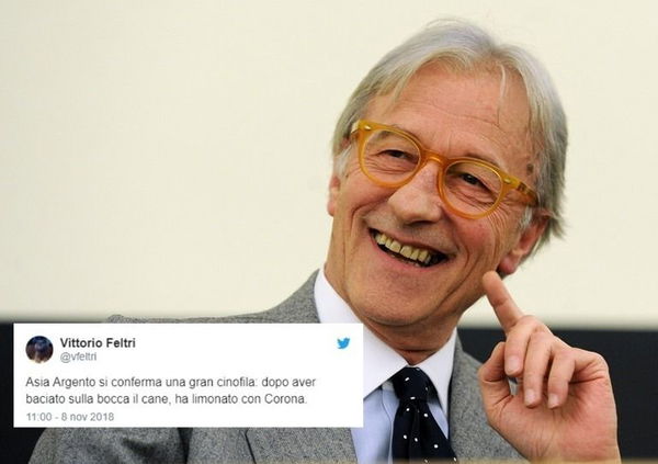 Fabrizio Corona è un cane, per questo Asia Argento sta con lui. Lo dice Vittorio Feltri