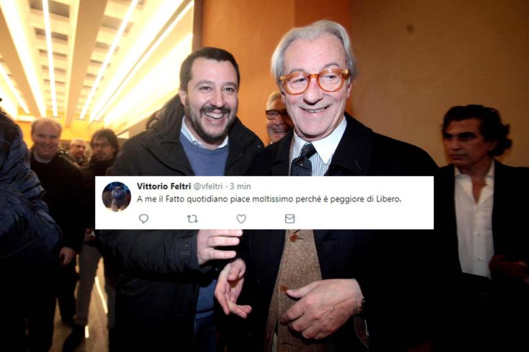 Vittorio Feltri ama il Fatto Quotidiano perché «è peggiore di Libero»
