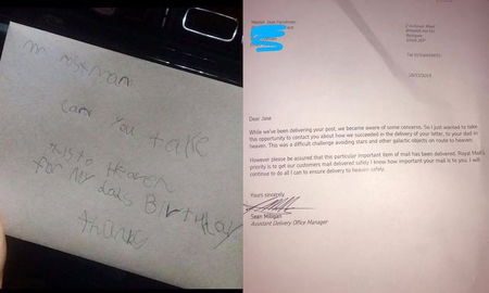 Royal Mail ha realizzato il sogno di un bimbo: spedire una lettera al padre in paradiso article-post