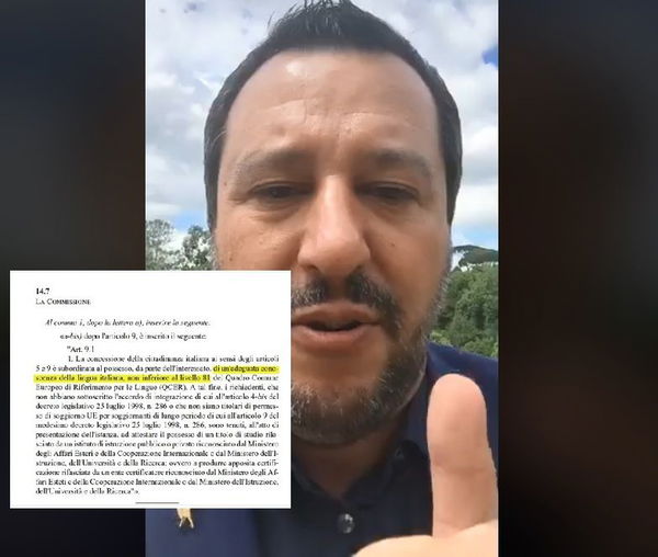 L’orrore ortografico nel decreto Salvini: «Straniero deve sapere l’italiano a livello 81»