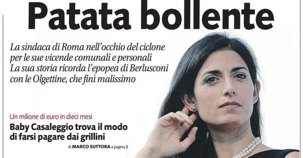 «Patata bollente»: Tribunale e Odg condannano Libero per il titolo indecente su Virginia Raggi