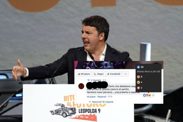 Matteo Renzi mette il like a un follower che gli chiede di uscire dal Pd