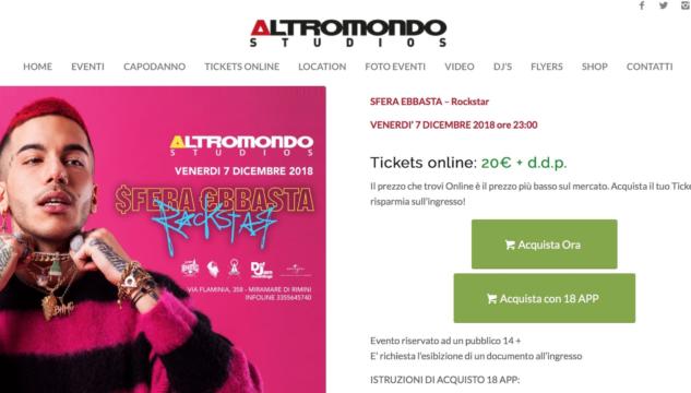 Sfera Ebbasta doppio concerto