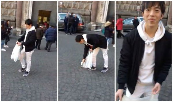 Un giapponese salverà Napoli dalle «cicche» per terra