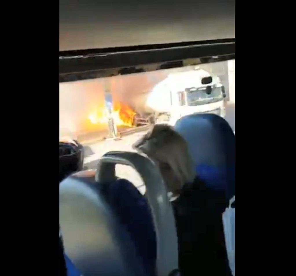 Incendio Salaria: gli istanti poco prima della esplosione | VIDEO article-post