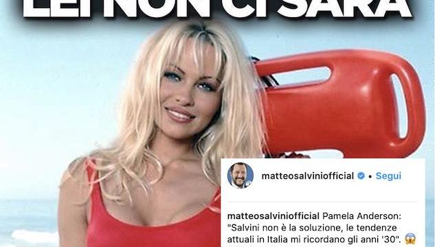 matteo salvini pamela anderson