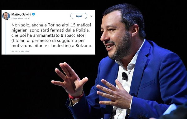 Salvini come Alfano: il tweet del ministro mette a rischio un’indagine in corso