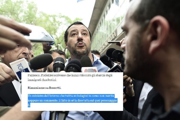 Quando Salvini criticava il ministro dell’Interno che twittava su indagini in corso