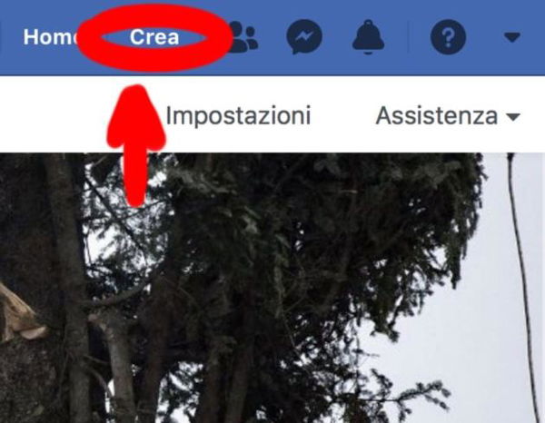 È spuntato il tasto «crea» su Facebook