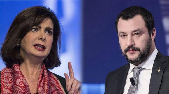 SkyTg24: scontro fuori onda tra Laura Boldrini e Matteo Salvini |Video|