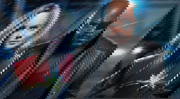 Captain Marvel: Samuel L. Jackson giovane Nick Fury con entrambi gli occhi sul set