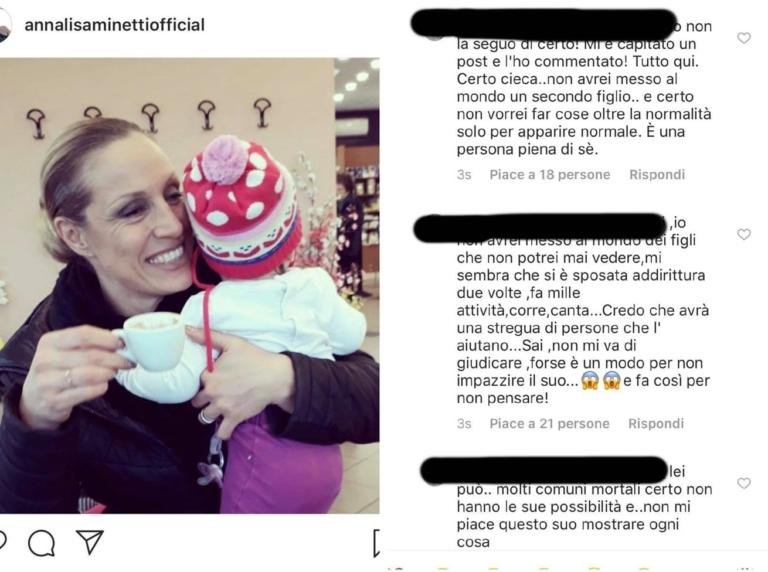 I vergognosi insulti ad Annalisa Minetti: «Sei cieca, perché mettere al mondo un secondo figlio?»