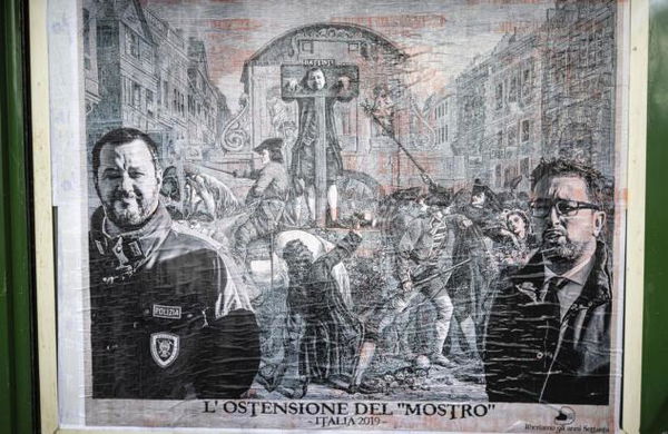 A Roma compare un manifesto dal titolo ‘Ostensione del mostro’