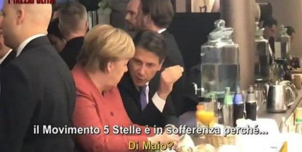 L’audio rubato a Conte-Merkel: «M5S in difficoltà, Salvini al 36%» | VIDEO