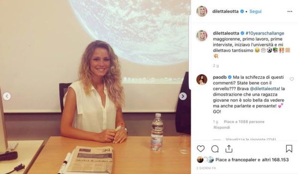 Diletta Leotta ha mentito sul suo #10yearschallange: posta la foto del 2014