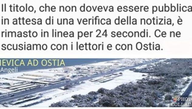 Foto Ostia con neve