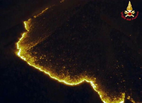 Un vasto incendio sta distruggendo il Monte Martica | VIDEO