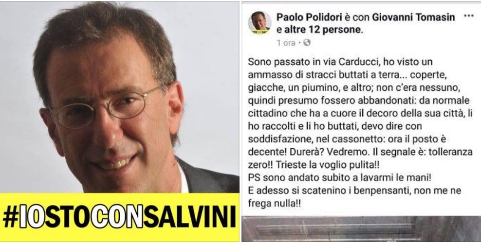 Il vicesindaco di Trieste e la multa da 450 euro dopo aver gettato le coperte di un clochard article-post