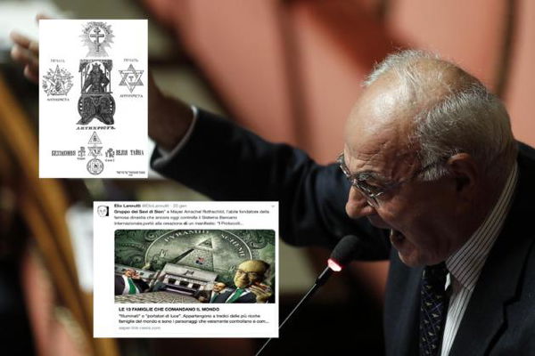 Il senatore M5S Elio Lannutti diffonde la bufala antisemita dei Protocolli dei Savi di Sion