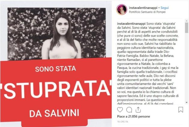 Valentina Nappi Provoca Su Instagram Stuprata Da Salvini