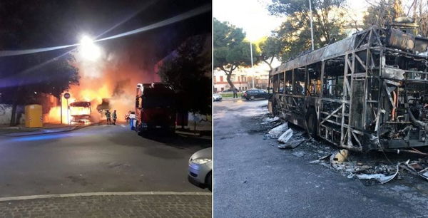 Anno nuovo, guai vecchi: a Roma autobus in fiamme anche nel 2019